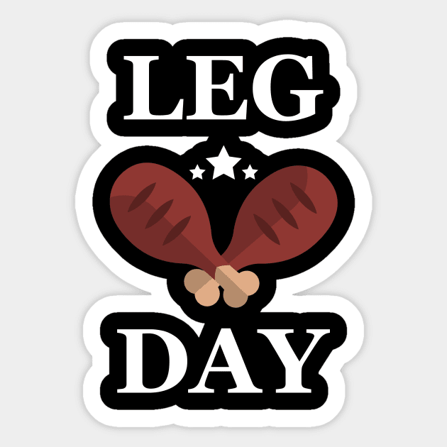 Leg Day Thanksgiving day Turkey gift Sticker by Flipodesigner